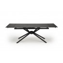 Стол обеденный HALMAR VITORINO черный мрамор/черный 160-220/90